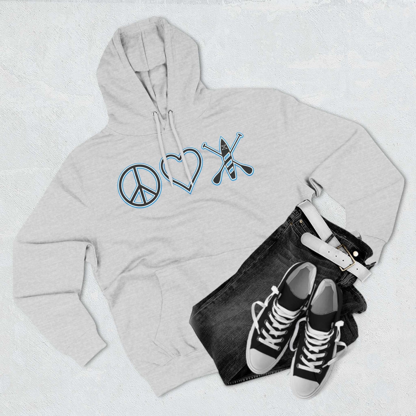 Women's Peace Love Paddleboard Three-Panel Fleece Hoodie