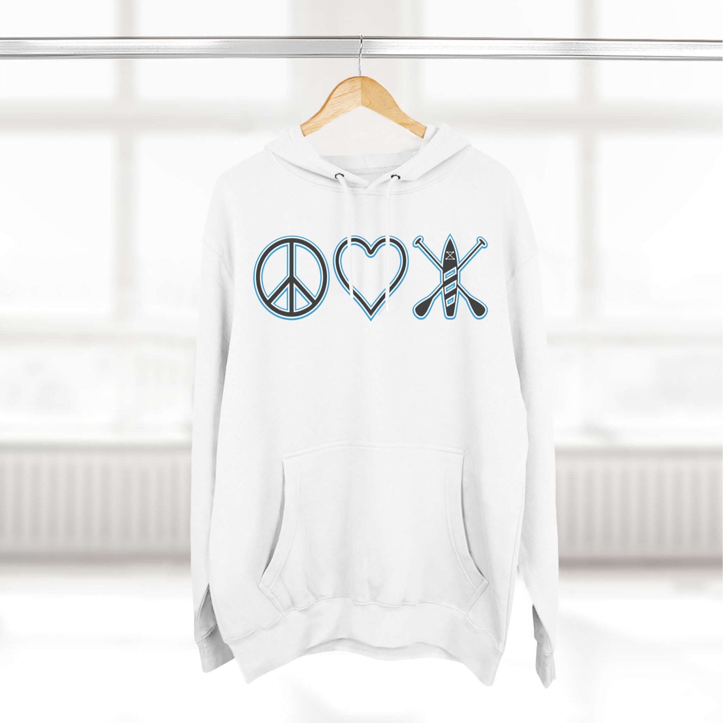 Women's Peace Love Paddleboard Three-Panel Fleece Hoodie