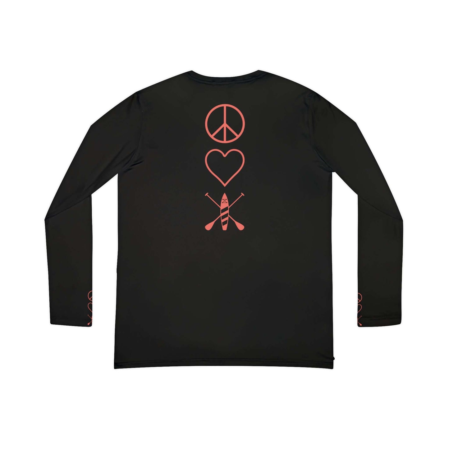 Orange Women's Peace Love Paddleboard Long Sleeve V-neck Shirt