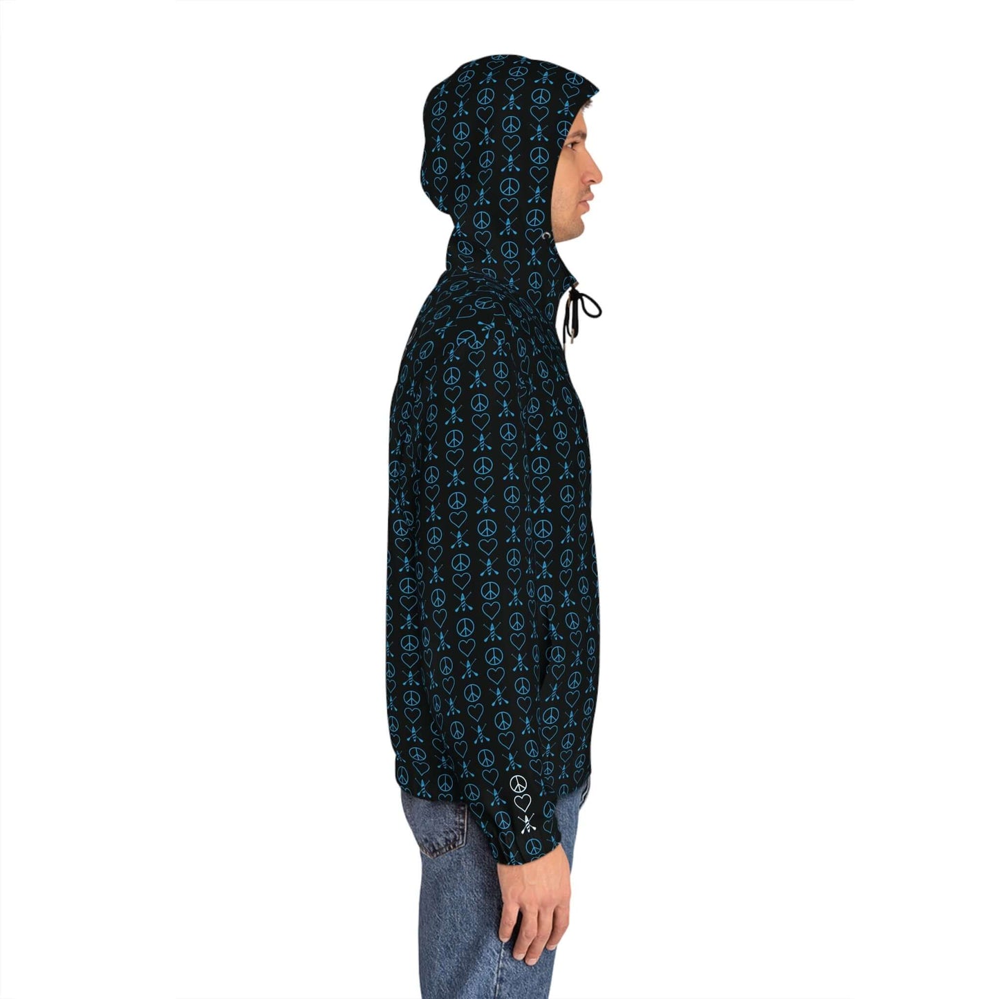 Men's Peace Love Paddleboard Pattern Full-Zip Hoodie