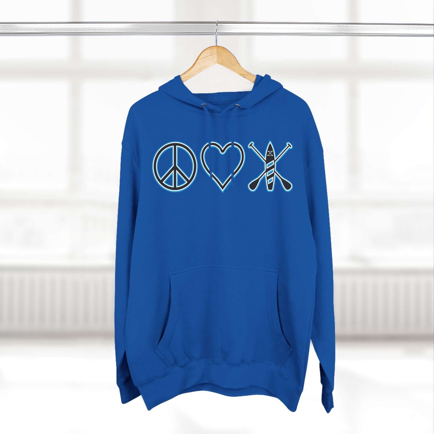Women's Peace Love Paddleboard Three-Panel Fleece Hoodie