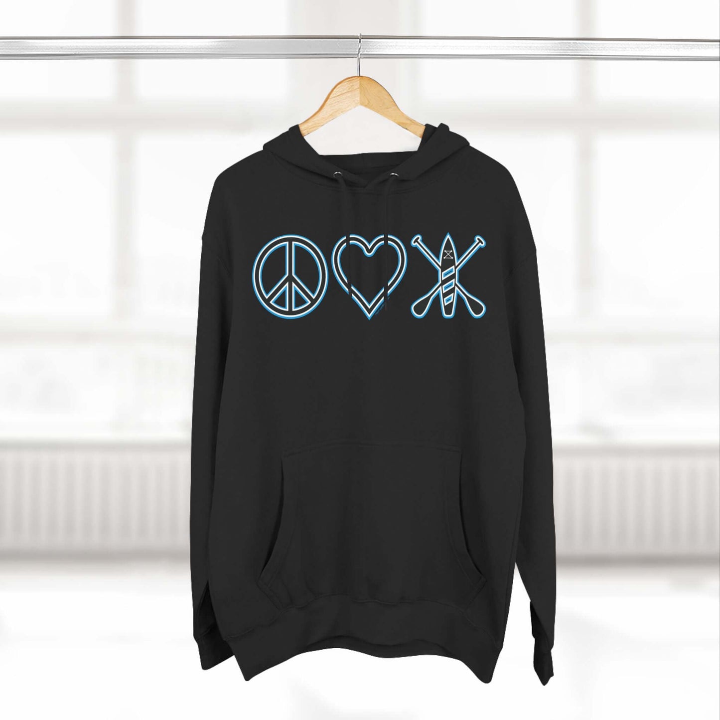 Women's Peace Love Paddleboard Three-Panel Fleece Hoodie