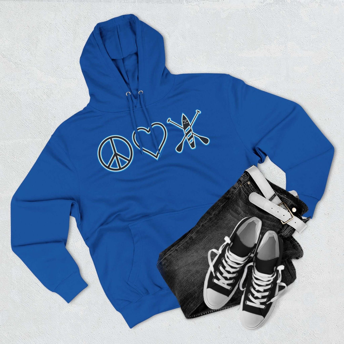 Women's Peace Love Paddleboard Three-Panel Fleece Hoodie