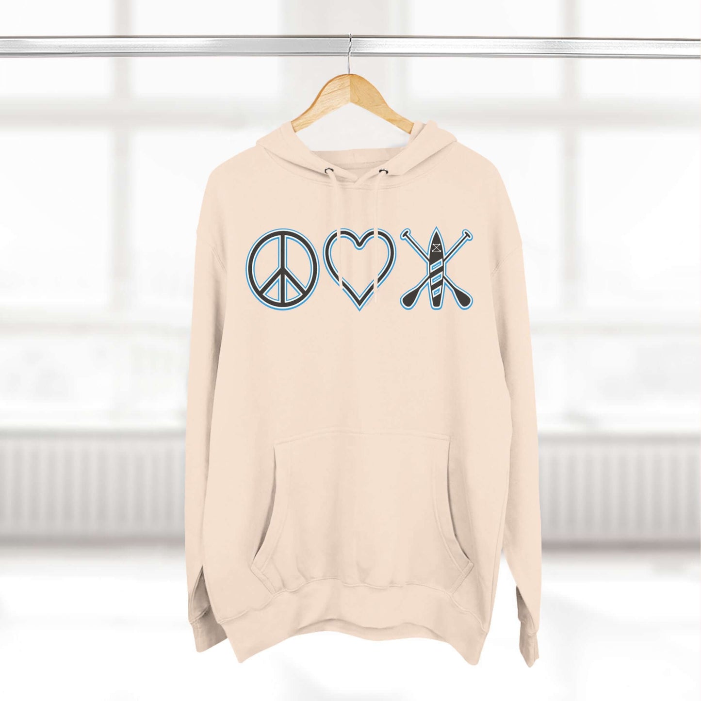 Women's Peace Love Paddleboard Three-Panel Fleece Hoodie