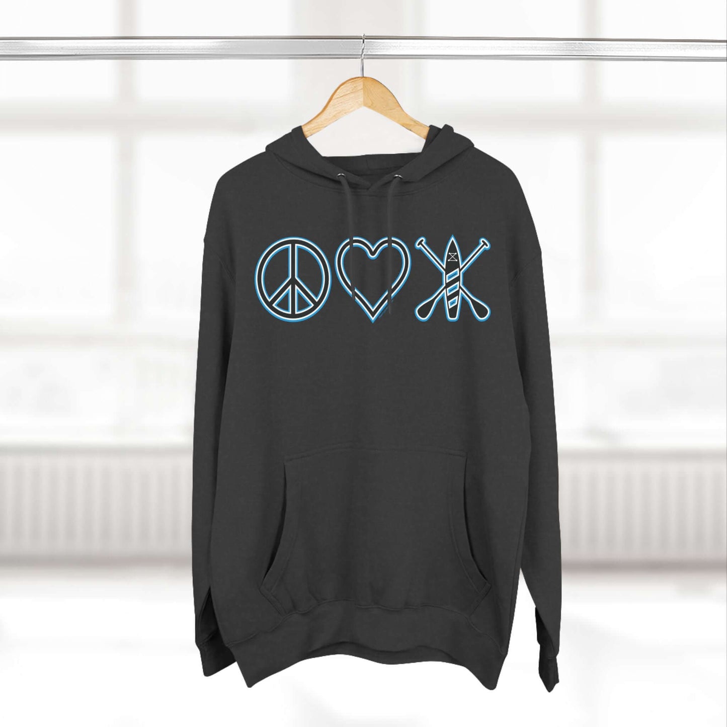 Women's Peace Love Paddleboard Three-Panel Fleece Hoodie