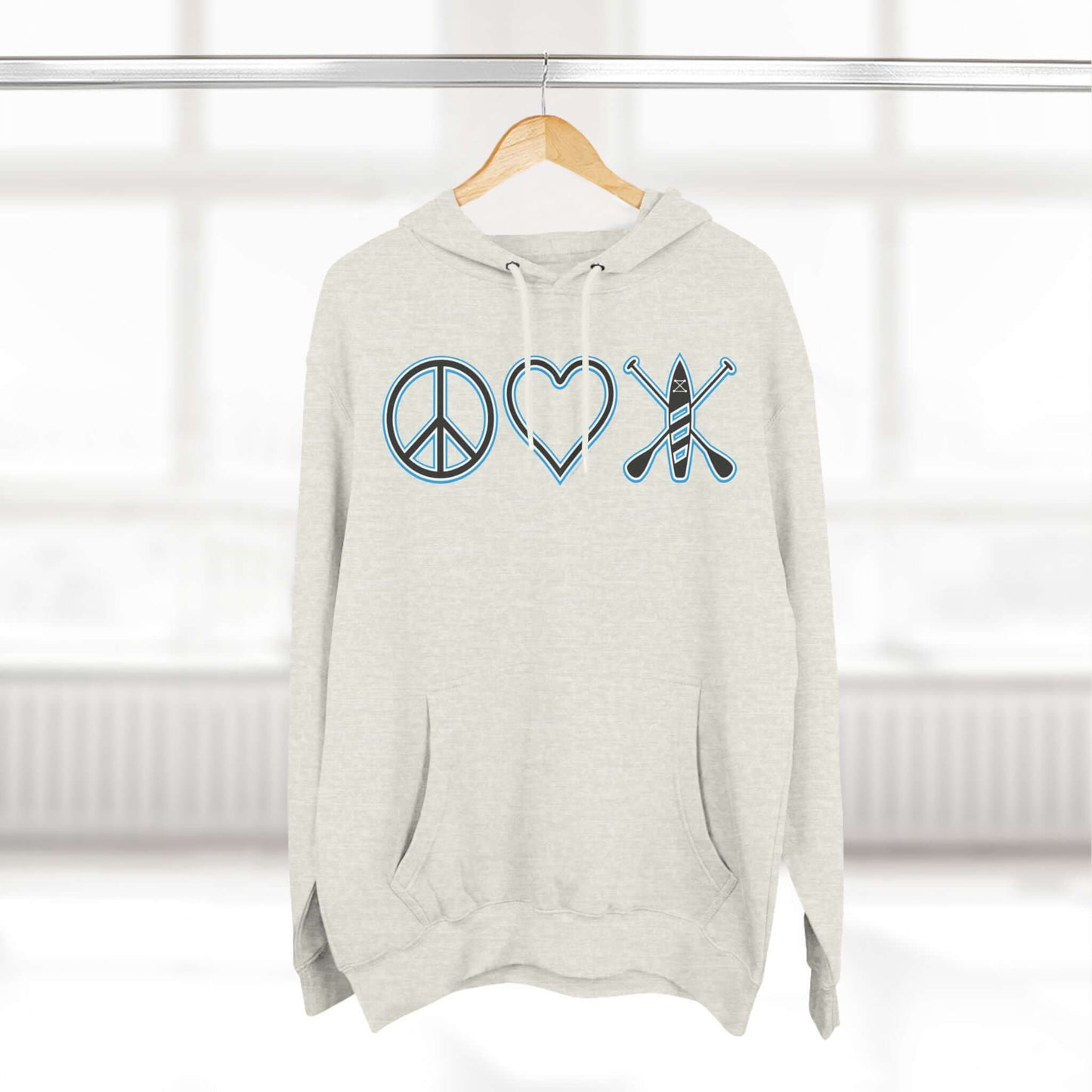 Women's Peace Love Paddleboard Three-Panel Fleece Hoodie