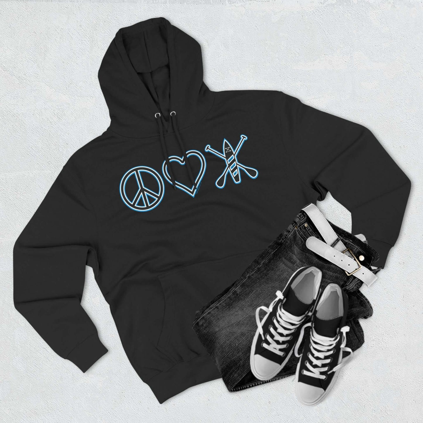 Women's Peace Love Paddleboard Three-Panel Fleece Hoodie