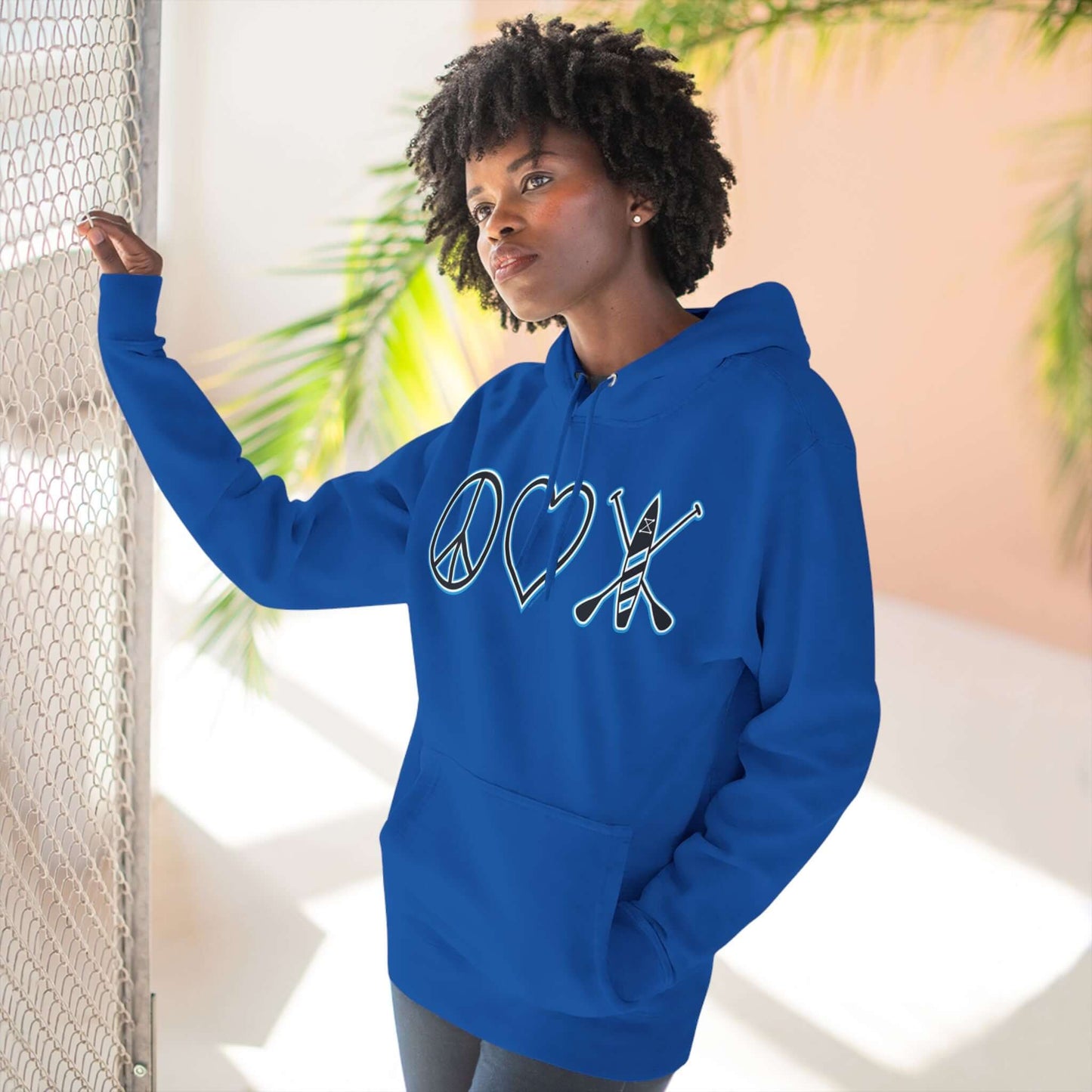 Women's Peace Love Paddleboard Three-Panel Fleece Hoodie
