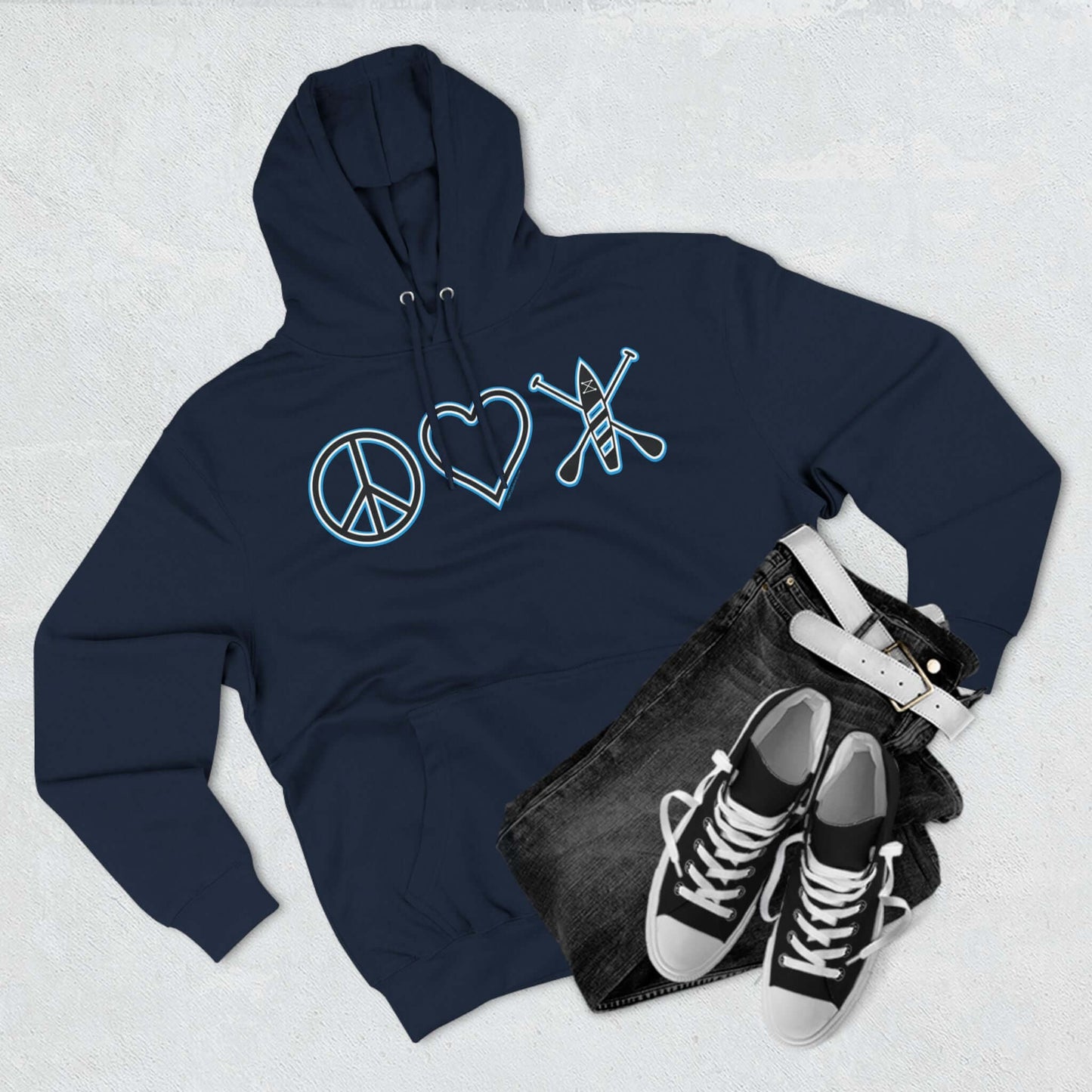 Women's Peace Love Paddleboard Three-Panel Fleece Hoodie
