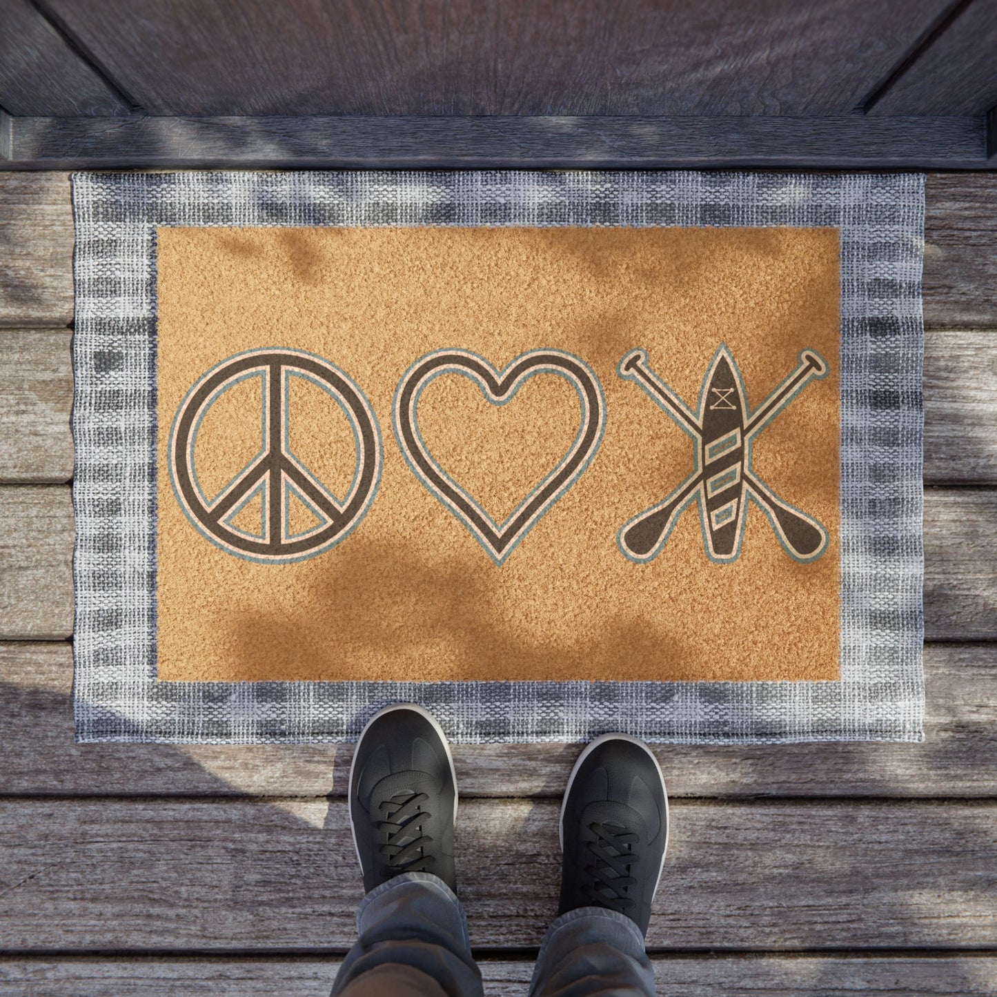 Peace Love Paddleboard Doormat