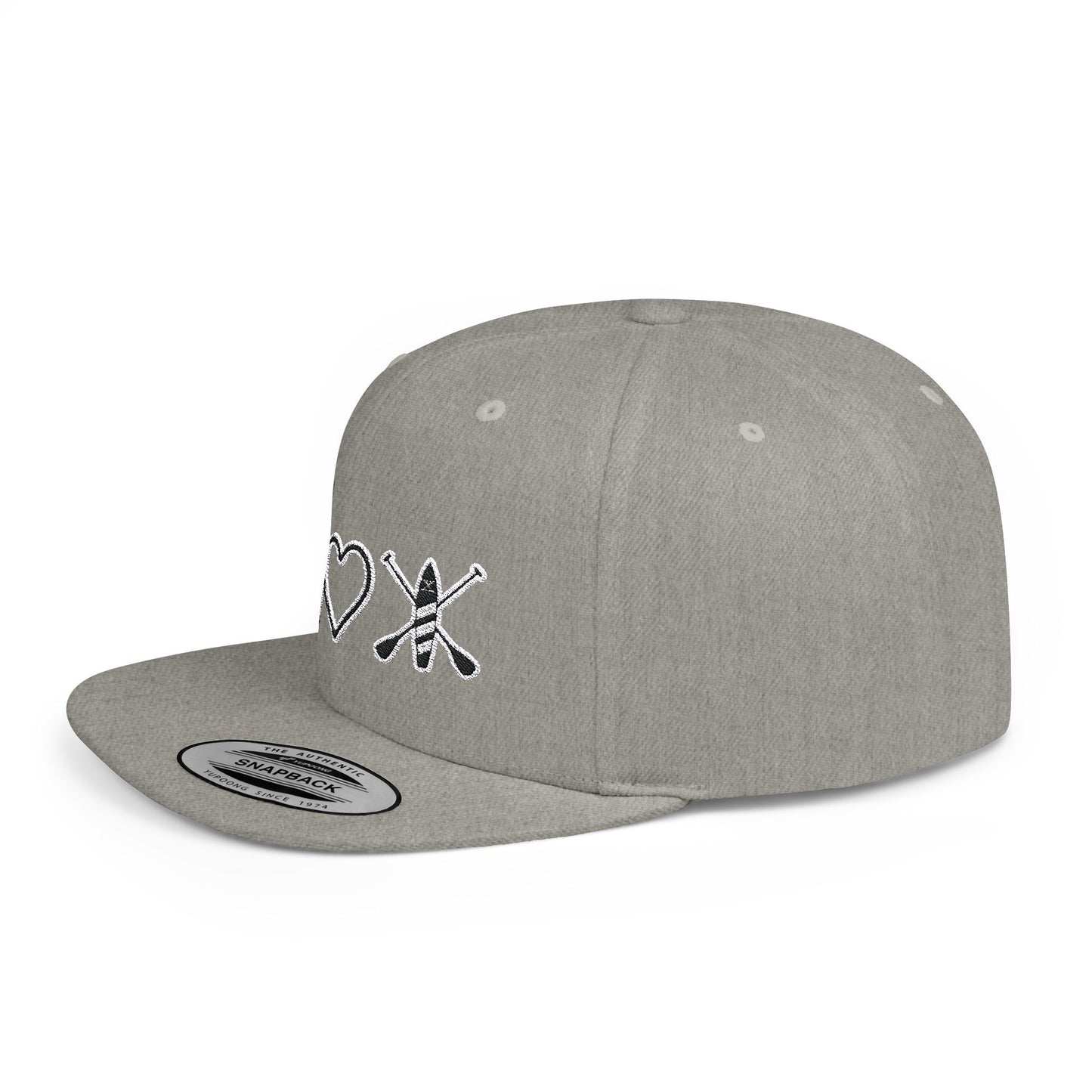 Peace Love Paddleboard Flat Bill Snapback