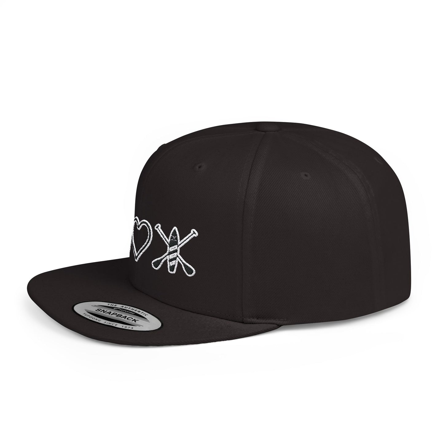 Peace Love Paddleboard Flat Bill Snapback