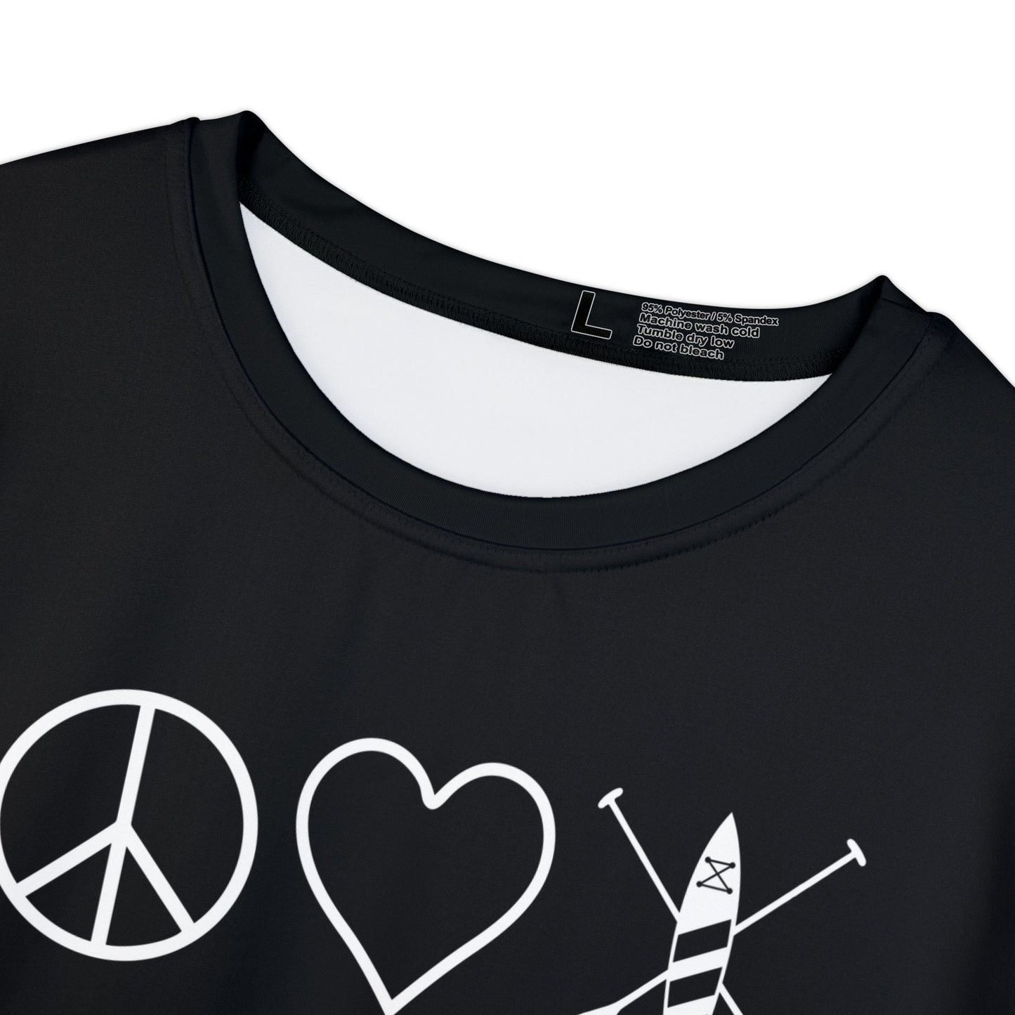 Women's Peace Love Paddleboard Shirt Black