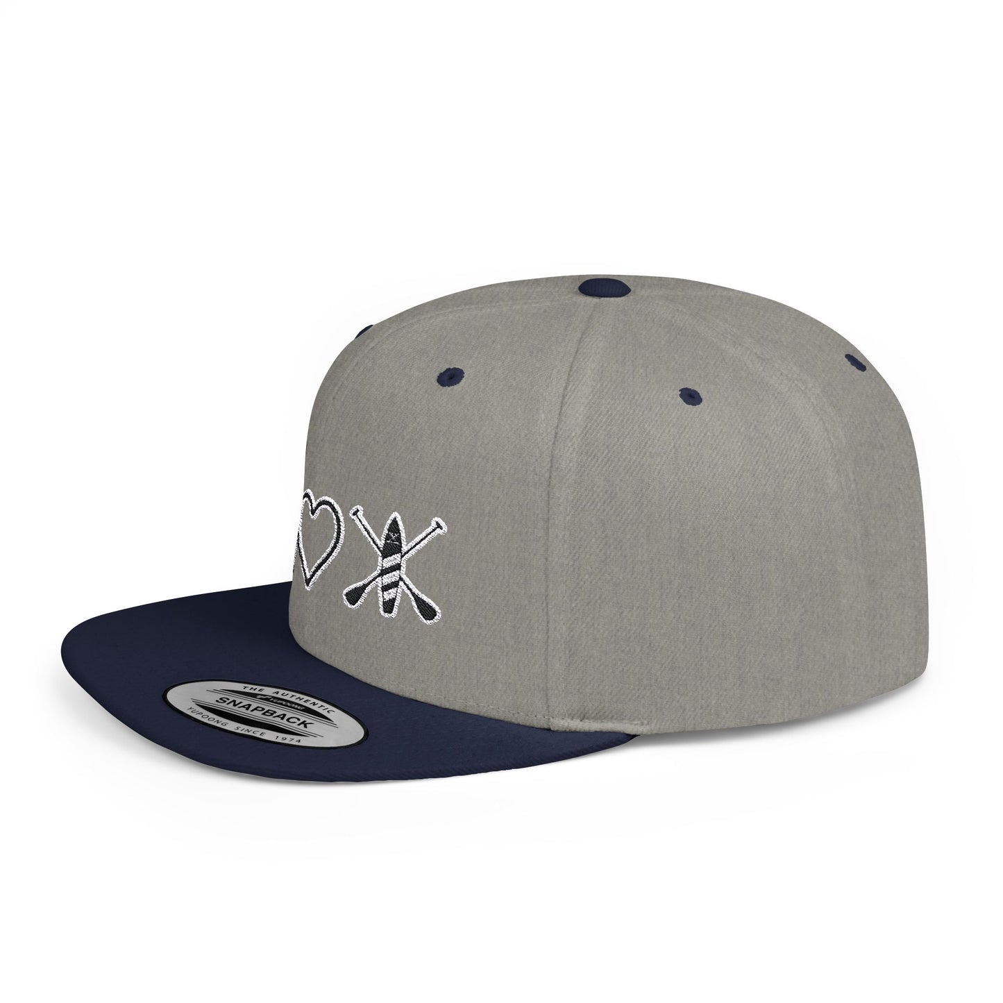 Peace Love Paddleboard Flat Bill Snapback