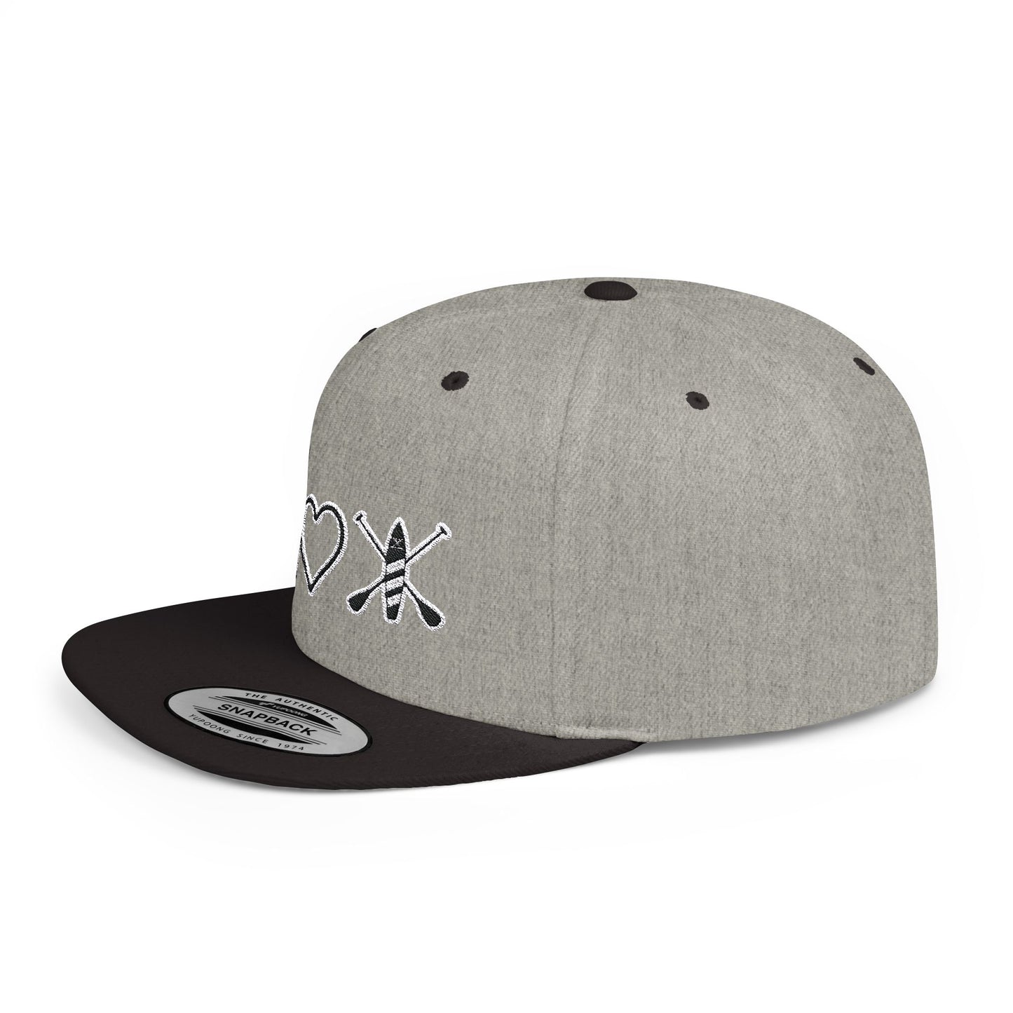 Peace Love Paddleboard Flat Bill Snapback