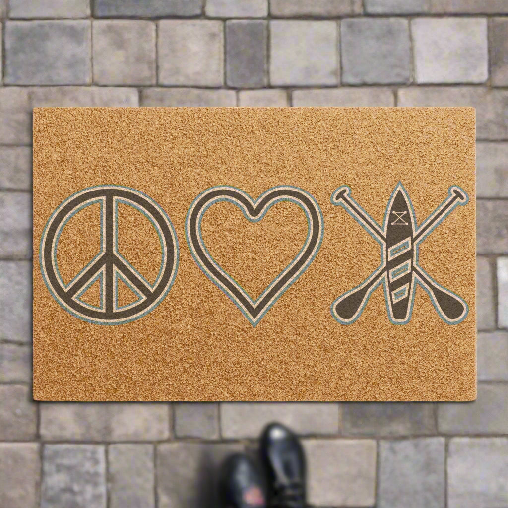 Peace Love Paddleboard Doormat