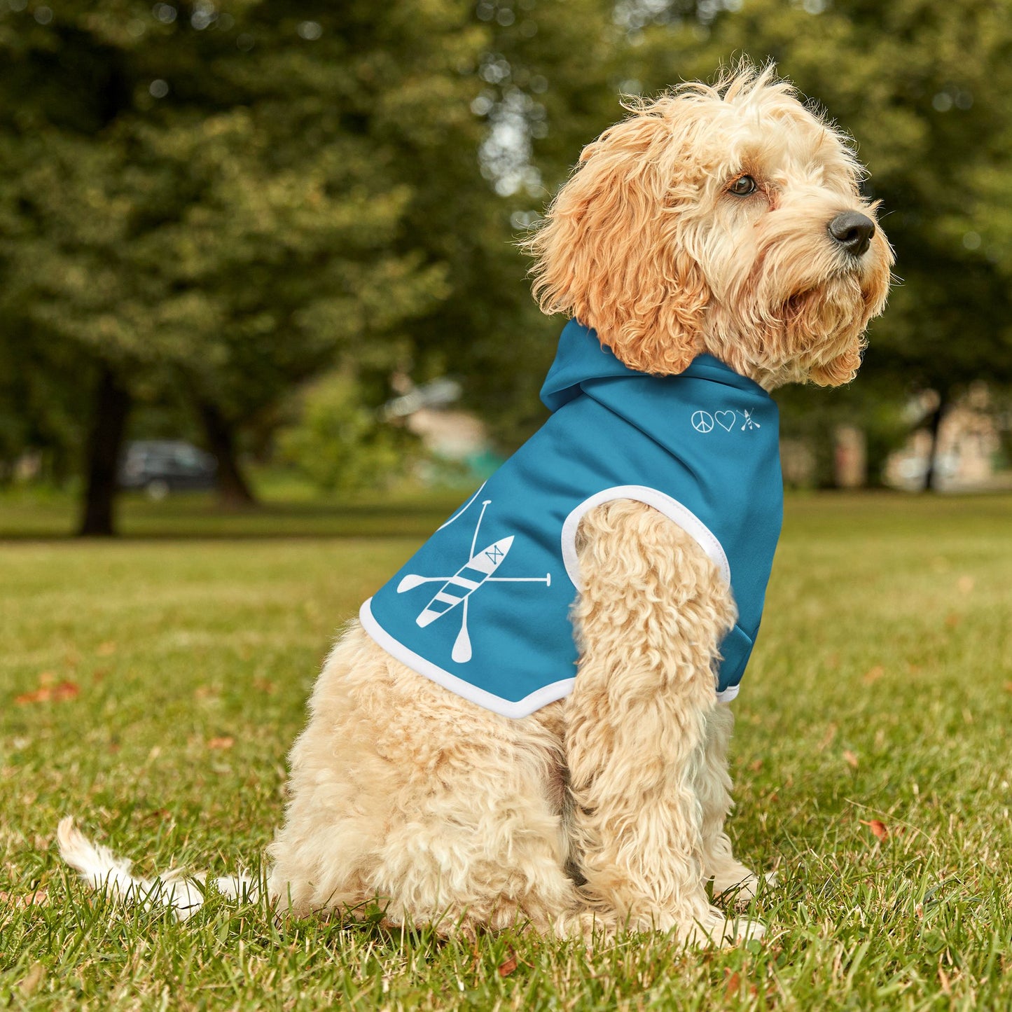 Peace Love Paddleboard Pet Hoodie