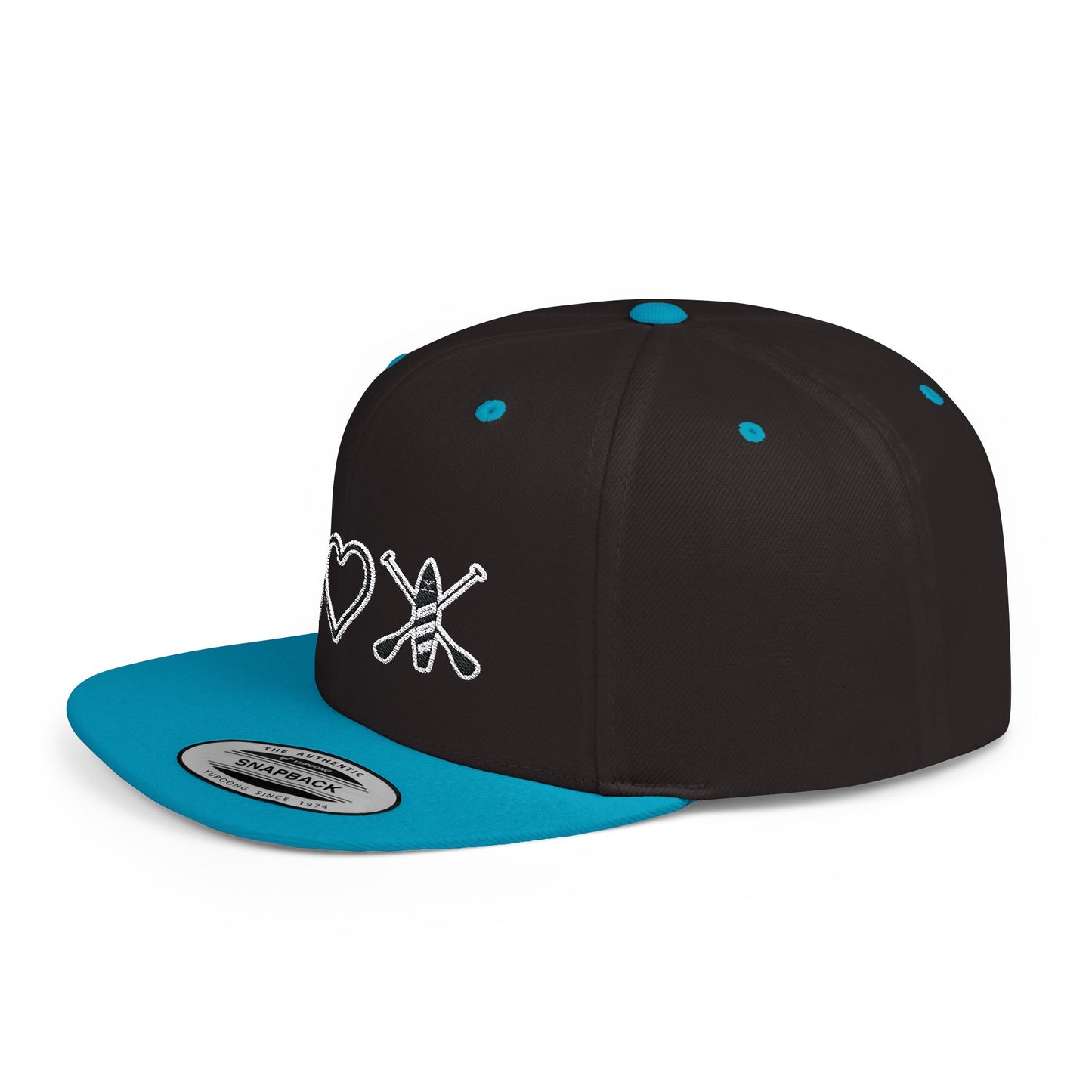 Peace Love Paddleboard Flat Bill Snapback