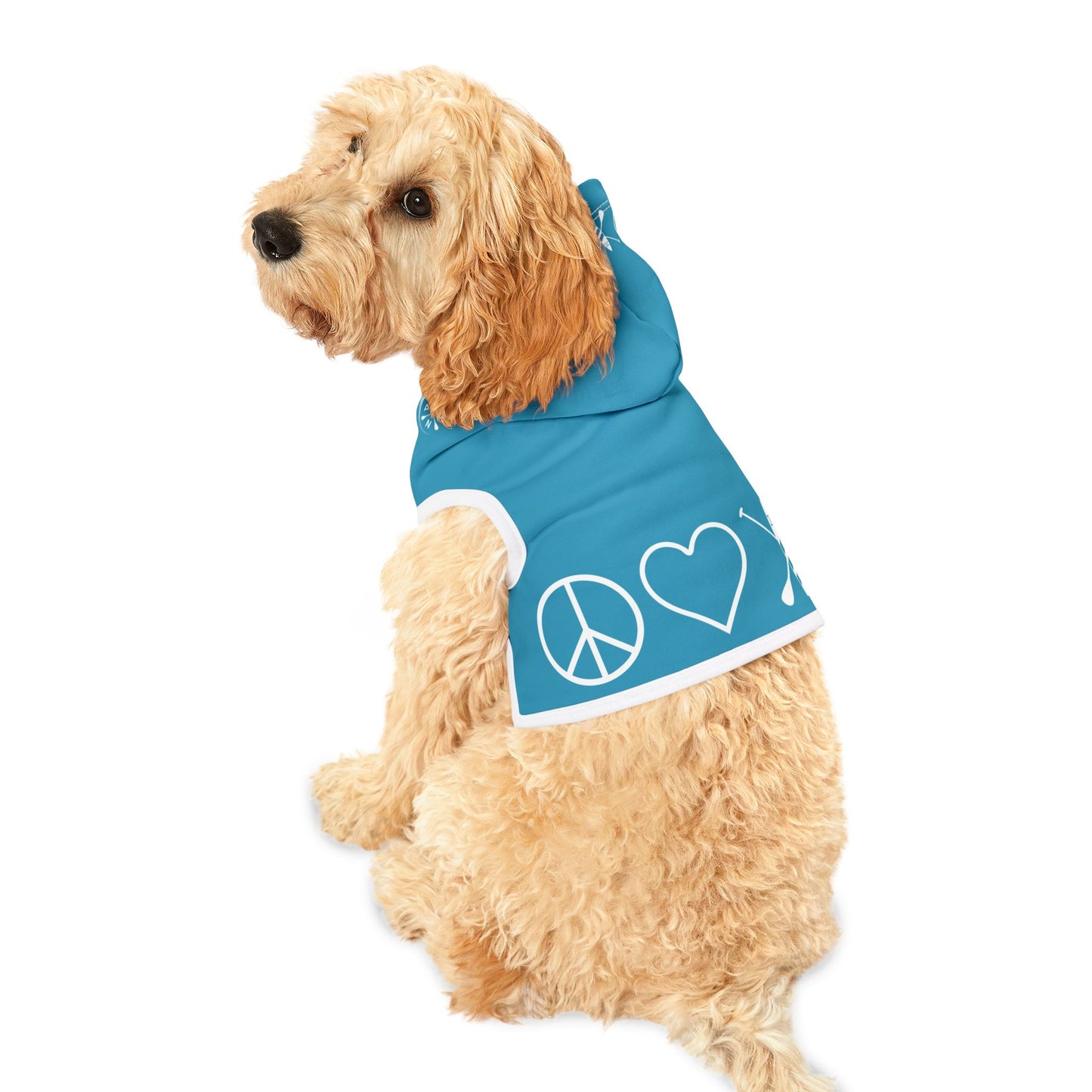 Peace Love Paddleboard Pet Hoodie